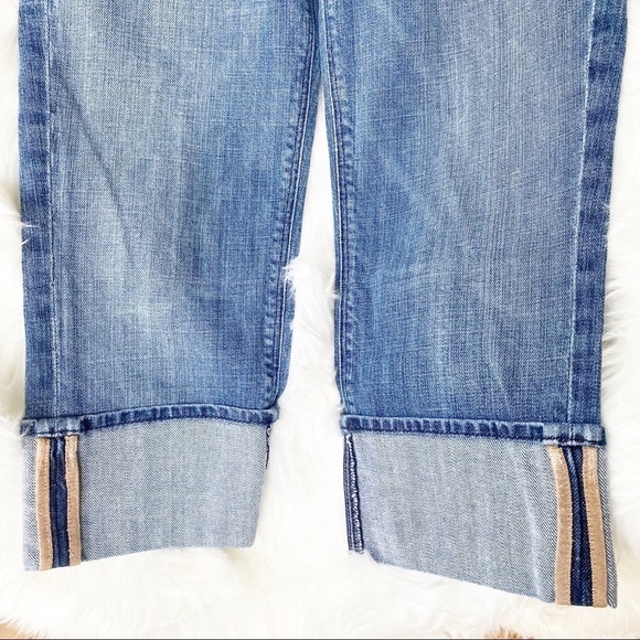 7 FOR ALL MANKIND Mia‎ Cropped & Tabbed Mid Rise Jeans, Size 28 - Picture 9 of 12